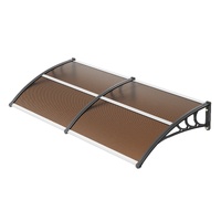 Window Door Awning Canopy 965 x 1987 mm, UPF 50+ Polycarbonate Entry Door Outdoor Window Awning Exterior, Front Door Overhang Awning for Sun Shutter, 