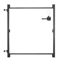 Gate Building Kit, Fits 152.4 to 243.8 cm Wide Openings, Up from 182.9 to 213.4 cm High Fence, Adjustable Gate Building Kit, Anti Sag Full Gate Frame 