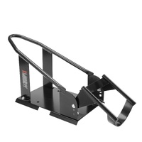 Motorcycle Wheel Chock, 816.5 kg Capacity Wheel Cradle Holder, Heavy-duty Steel Motorcycle Front Wheel Stand with 3 Adjustable Holes, For 381-533.4 mm