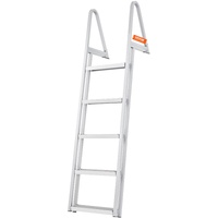Removable Dock Ladder 5 Steps, 159 kg Load Capacity, Pontoon Boat Ladder with 4'' Wide Step & Nonslip Design for Ship/Lake/Pool/Marine Boarding