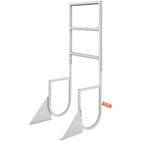 Dock Ladder, Flip-Up 3 Steps, 159 kg Load Capacity, Aluminum Alloy Pontoon Boat Ladder with 50.8 mm Wide Step & Nonslip Rubber Mat, Easy to Install fo