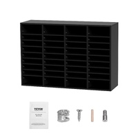 Wood Literature Organizer, 36 Compartments, File Sorter with Removable Shelves, Mailboxes Slot for Office Home Classroom Mailrooms Organization, EPA C