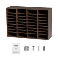 Literature Organizers, 36 Compartments Office Mailbox with Adjustable Shelves, Wood Literature Sorter 997x305x680 mm for Office, Home, Classroom, Mail