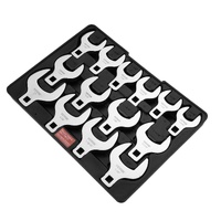 Crowfoot Wrench Set, 1/2" Drive 14-Piece SAE (1-1/16" - 2") Crows Foot Wrench Set with Storage Tray, 40CR Material with Laser Etched Sizing, for Mecha