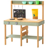 Wooden Mud Kitchen Outdoor Toy Play Kitchen Set for Kids Pretend Playset
