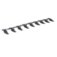 Bucket Tooth Bar, 1800mm, Heavy Duty Tractor Bucket 9 Teeth Bar for Loader Tractor Skidsteer, 2000 kg Load-Bearing Capacity Bolt On Design, for Effici