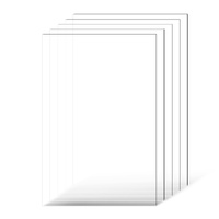 PET/Plexiglass Sheets, 5-Pack Plastic Sheet, 610 x 914 mm 1 mm Thick Transparent Clear Flexible Plastic Panels for Craft, Replacement Picture Frame Gl