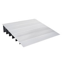 Door Threshold Ramp, 6" Rise, 800 lbs Load Capacity, Door Ramp for Wheelchairs, Aluminum Threshold Ramp for Doorways, Adjustable Modular Threshold Ram