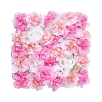 3D Flower Wall Panel, 12 PCS 15 x 15 inch, Artificial Floral Wall Background Mesh Backing Mat,Seamless Design&Easy Installation for Wedding Valentines