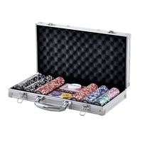 Poker Chip Set, 300-Piece Poker Set, Complete Poker Playing Game Set with Aluminum Carrying Case, 11.5 Gram Casino Chips, Cards, Buttons and Dices, fo