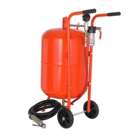20 Gallon Sand Blaster, 60-110 PSI High Pressure Sandblaster, Portable Abrasive Blasting Tank, Air Sand Blasting Kit with 4 Ceramic Nozzles and Oil-Wa