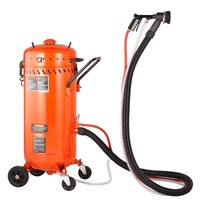 28 Gallon Vacuum Sand Blaster, Dustless Sandblaster with Built-in 1200W Vacuum System for Dust Control and Abrasive Recycle, 60-110 PSI Heavy Duty Abr