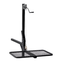 Hitch Deer Hoist with Lifting System Platform, 300 lbs Load Capacity, Game Hoist Winch Lift with 2-inch Receiver, 360-Degree Swivel Shaft & Foldable, 