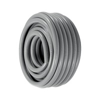 12.7 mm Flexible Electrical Conduit, 30.5 m, PVC Liquid-Tight Conduit Non-Metallic with 5 Straight and 5 90-Degree Conduit Connector Fittings, for Air