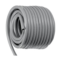 25.4 mm Flexible Electrical Conduit, 30.5 m, PVC Liquid-Tight Conduit Non-Metallic with 5 Straight and 5 90-Degree Conduit Connector Fittings, for Air