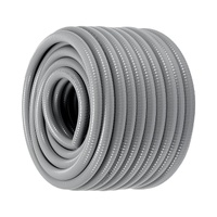 19.1 mm Flexible Electrical Conduit, 30.5 m, PVC Liquid-Tight Conduit Non-Metallic with 5 Straight and 5 90-Degree Conduit Connector Fittings, for Air