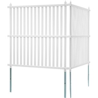 1.22m W x 1.22m H Vinyl Privacy Fence Panels, Air Conditioner Fence, Outdoor Privacy Screens for Trash Can, Pool Equipment Enclosure, Privacy Screen K