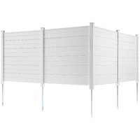 Outdoor Privacy Screens, 50" W x 50" H Air Conditioner Fence, Pool Equipment Enclosure, Horizontal Vinyl Privacy Fence, Perfect to Enclose Trash Can a