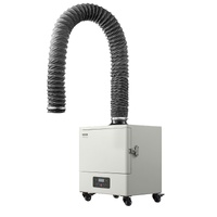 Solder Fume Extractor, 459 m³/h Strong Suction Soldering Smoke Absorber with 280W Brushless Motor, 4-Stage Filters, 10-Speed & Remote Control Smoke Pu