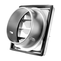 145mm Wall Vent Cover, Louvered Square AC Vent Gable Cover, Premium Stainless Steel & with Noise Reducing Rubber Gasket, for House,Bathroom,Garage,Kit
