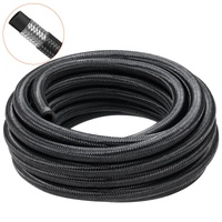 8AN Fuel Line Kit, 6.1 m Fuel Hose Kit, 1.0 cm Nylon Stainless Steel Braided Fuel Line Oil/Gas/Diesel Hose End Fitting Kit, with 12 PCS Swivel Fitting