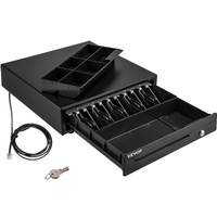 Cash Register Drawer, 16" 12 V, for POS System with 5 Bill 6 Coin Cash Tray, Removable Coin Compartment & 2 Keys Included, RJ11/RJ12 Cable for Superma