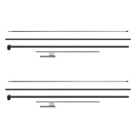 Feather Flag Pole Kit, 2 Packs Swooper Flag Pole 12.7 ft, Sign Flag Poles for Business Advertising Flags Outdoor, with Ground Stakes and A Carrying Ba