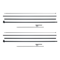 Feather Flag Pole Kit 2 Packs Swooper Flag Pole 16.3 ft with Ground Stakes