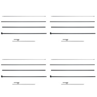 Feather Flag Pole Kit 4 Packs Swooper Flag Pole 16.3 ft with Ground Stakes