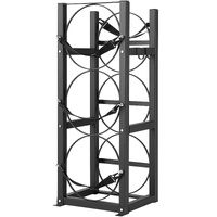 Refrigerant Tank Rack, with 3 x 30lbs Bottle Tanks, Cylinder Tank Rack 12.79x12.99x33.07 in, Refrigerant Cylinder Rack Gas Cylinder Racks and Holders 