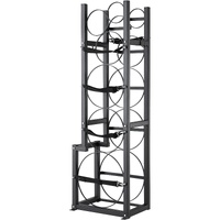 Refrigerant Tank Rack, with 1 x 50lb, 2 x 30lb and Other 3 Small Bottle Tanks, Cylinder Tank Rack 15.55x12.99x49.8 in, Refrigerant Cylinder Rack and H