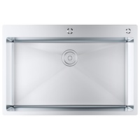 Kitchen Sink, 304 Stainless Steel Drop-In Sinks, Top Mount Single Bowl Basin with Accessories(Pack of 3), Household Dishwasher Sinks for Workstation, 
