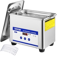 0.8L Professional Ultrasonic Cleaner 304 Stainless Steel Digital Lab Ultrasonic Cleaner with Timer for Jewelry Watch Glasses Circuit Board Dentures Sm