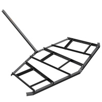 Driveway Drag, 84" Width Tow Behind Drag Harrow, Q235 Steel Driveway Grader with Adjustable Bars, Support up to 50 lbs, Driveway Tractor Harrow for AT