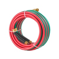 Oxygen Acetylene Hose, 1/4-Inch x 25FT Oxy Acetylene Hose with 9/16"-18 LH/RH B Fittings, R Grade Welding Torch Twin Hose with 300PSI Maximum Working 