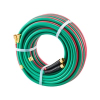 Oxygen Acetylene Hose, 1/4-Inch x 50FT Oxy Acetylene Hose with 9/16"-18 LH/RH B Fittings, R Grade Welding Torch Twin Hose with 300PSI Maximum Working 