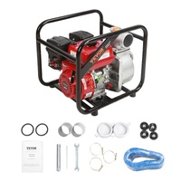 Gasoline Engine Water Pump, 80 mm, 7HP 265 GPM, 43 m Lift, 7 m Suction, 4-Stroke Gas Powered Trash Water Transfer Pump Portable High Pressure with 25f