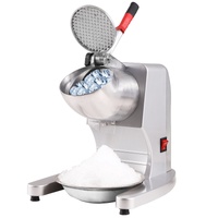 Ice Crushers Machine, 220lbs Per Hour Electric Snow Cone Maker with 4 Blades, 300W Electric Ice Crusher with Cover and Bowl for Home and Commercial Us