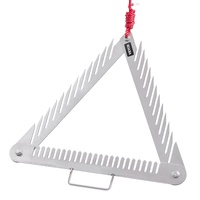 24in Aquatic Weed Rake, 3-Sided Lake Weed Rake with Handle, Portable and Foldable Pond Water Grass Razor, Stainless Steel Throwable Floating Pond Weed