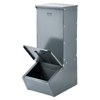 Hog Feeder 2.2 Bushel Metal Double Door Pig Feeder Feeding up to 5 Hogs