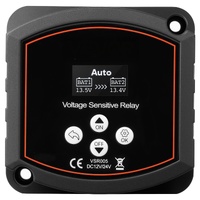 Dual Battery Isolator, 12V 300 Amp, Manual and Automatic VSR Voltage Sensitive Relay with LCD Screen, Smart Battery Isolator for Lithium & Lead-Acid B