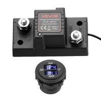 Dual Battery Isolator Kit, 12V 80 Amp, Manual and Automatic VSR Voltage Sensitive Relay with Voltmeter, LCD Screen, Smart Battery Isolator, Compatible
