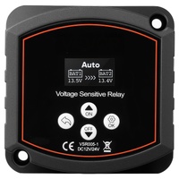 Dual Battery Isolator Kit, 12V 300 Amp, Manual and Automatic VSR Voltage Sensitive Relay with Voltmeter, LCD Screen, Smart Battery Isolator, Compatibl