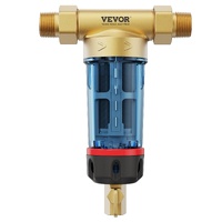 Spin Down Filter, 40 Micron Whole House Sediment Filter for Well Water, 3/4" G-M + 1" G-M + 3/4" G-F, 4 T/H High Flow Rate, for Whole House Water Filt