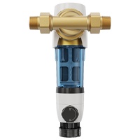 Spin Down Filter, 40 Micron Whole House Sediment Filter for Well Water, 3/4" G-M + 1" G-M, 4 T/H High Flow Rate, for Whole House Water Filtration Syst