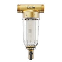 Spin Down Filter, 40 Micron + 30 Micron Fine Filtration, Whole House Sediment Filter for Well Water, 3/4" G-F + 1" G-M, 4 T/H High Flow Rate, for Whol