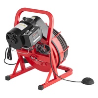 Drain Cleaner Machine Drain Auger 75FT x 1/2 Inch Manual Feed & 4 Cutters