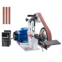 Belt Grinder Sander, 72 x 2-Inch Variable Speed Belt Polisher with VFD, 1500W 2HP Polishing Grinding Machine with 3 Grinding Moulds & 3PCS Sanding Bel
