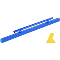 Concrete Screed, 120.5 cm Screed with Level Vial, Easy Cleanup & End Cap Design, Aluminum Lightweight & Reversable Handle for Leveling Floors, Small-S