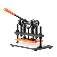 Leather Cutting Machine, 10.2 x 5.9 in Embossing Plate Manual Die Cutter, 0.47 in Pressure Stroke Leather Embossing Machine, Dual Guide Shafts Die Cut